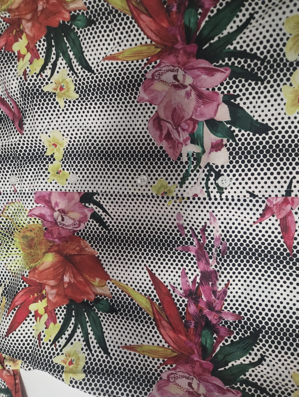 Stussy Rare New With Tags 2016 Drop, Out Of Stock,  Psychedelic Floral Dot Shirt - Picture 3 of 5